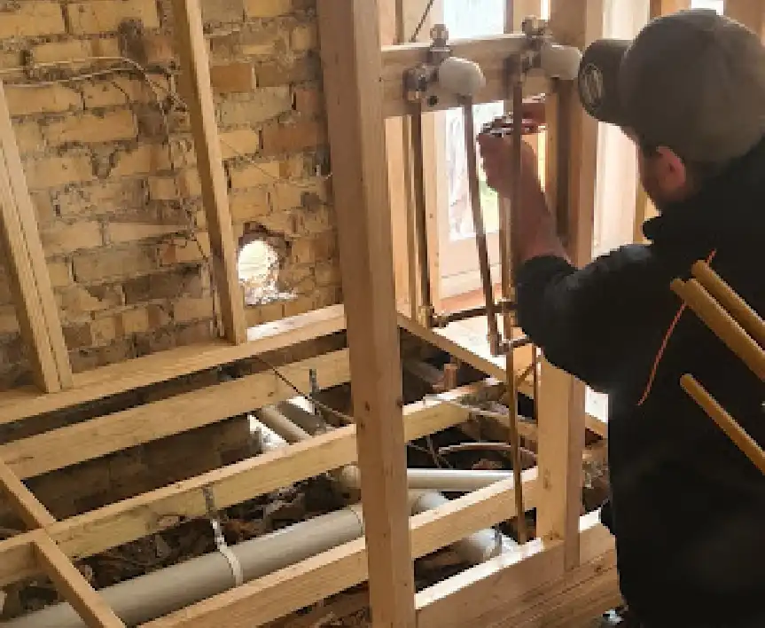 Daniel working on plumbing in house speedy services today Melton