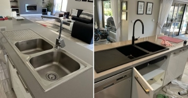 24 7 Rapid Emergency Plumbing Services Speedy Services Today - Emergency Tap, Toilet & Shower Installations - Before After Kitchen Sink Job