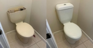 24 7 Rapid Emergency Toilet Services Speedy Services Today - Toilet Repairs & Cistern Issues - Before After Toilet
