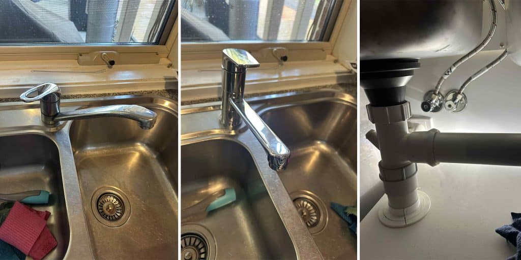 kitchen mixer tap isolation valve romsey